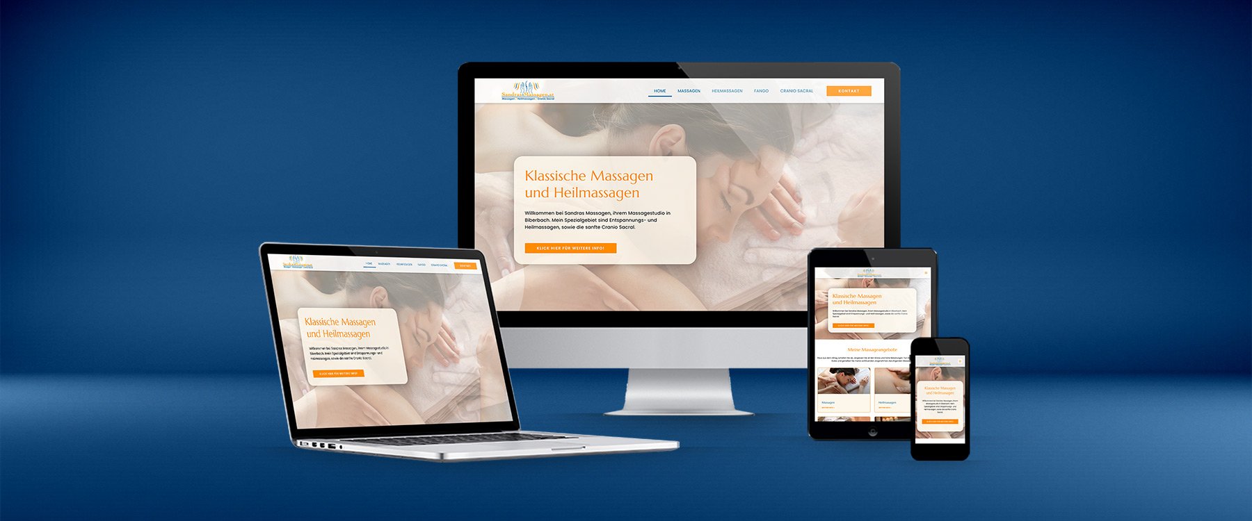 Website Erstellung Kundenwebsite Sandras Massagen